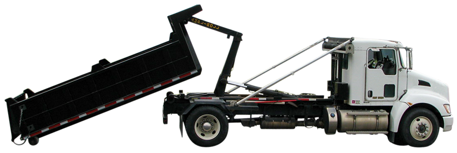 A removable dump body by Bison Hooklift Systems